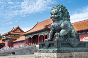 Lion Guardian at The Forbidden City, Beijing, China.